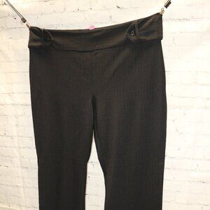 Black stretchy plus size office wear pants